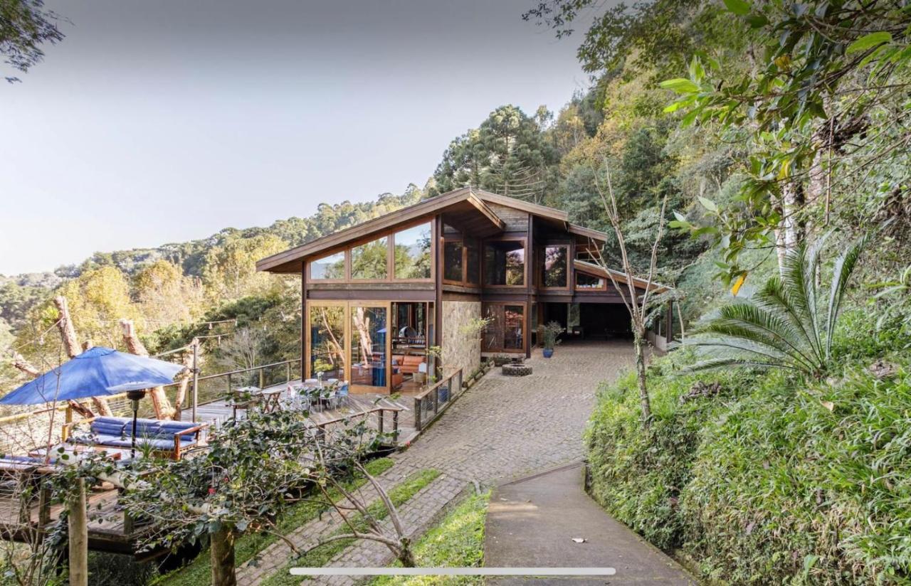 Casa De Vidro Com Vista Mantiqueira - Com Cafe E Staff Villa Campos do Jordao Exterior photo